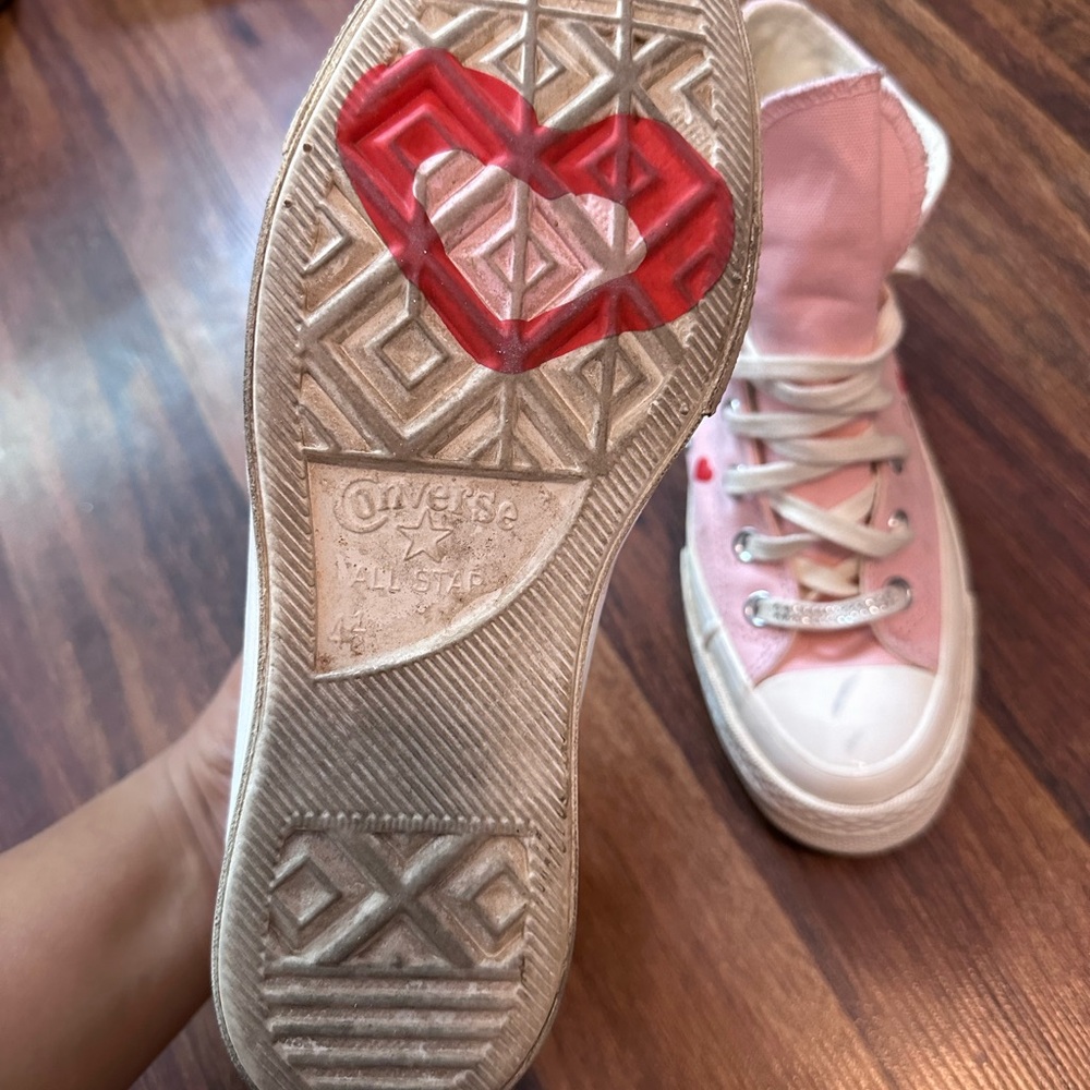 Converse Pink High-Top Sneakers - Picture 4 of 4